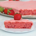 Fresh Strawberry Heart Cake