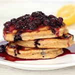Whole Wheat Blueberry Lemon Ricotta Pancakes