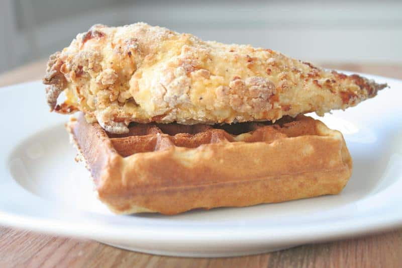 Oven Fried Chicken and Waffles