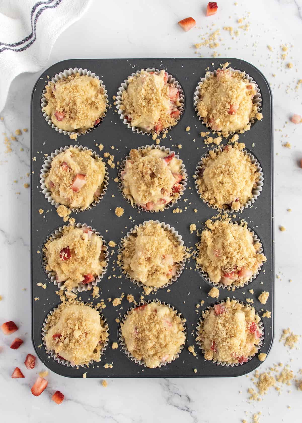 Strawberry Streusel Muffins by The BakerMama