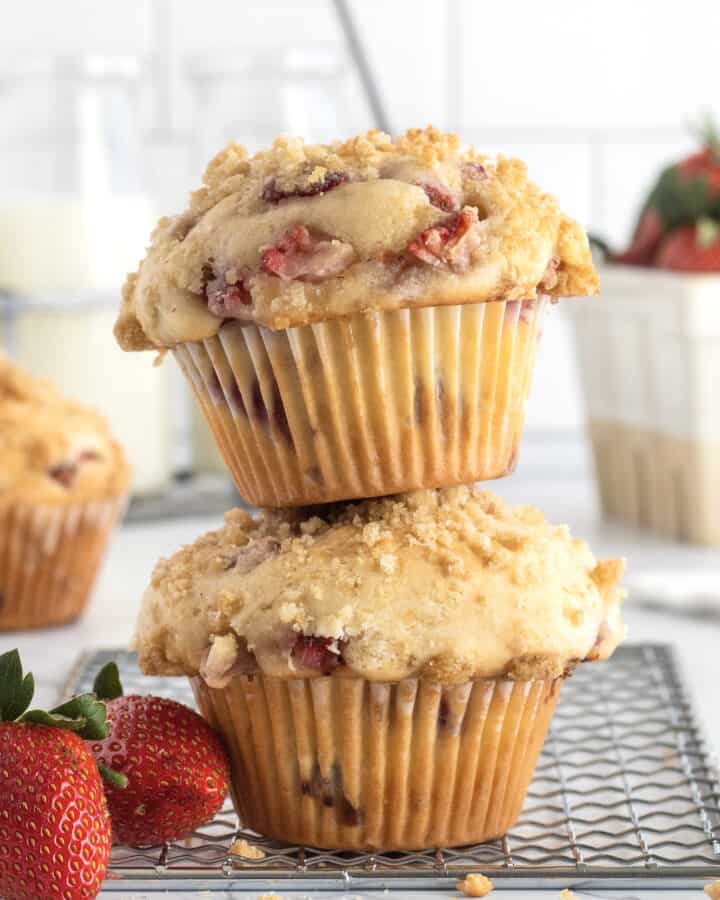 Strawberry Streusel Muffins by The BakerMama