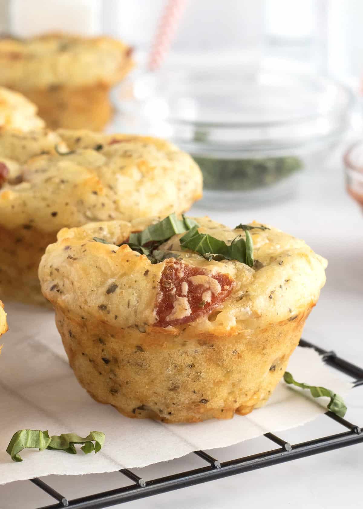 Pizza Muffins - The BakerMama