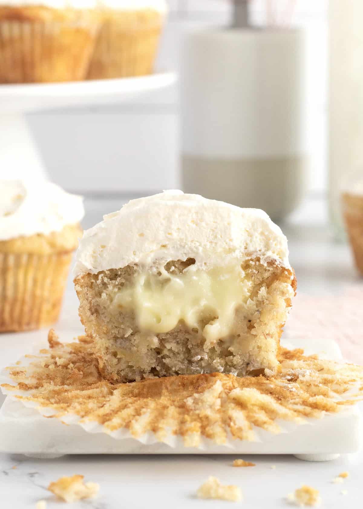 Banana Pudding Cupcakes by The BakerMama