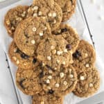 White Chocolate Blueberry Oatmeal Cookies by The BakerMama