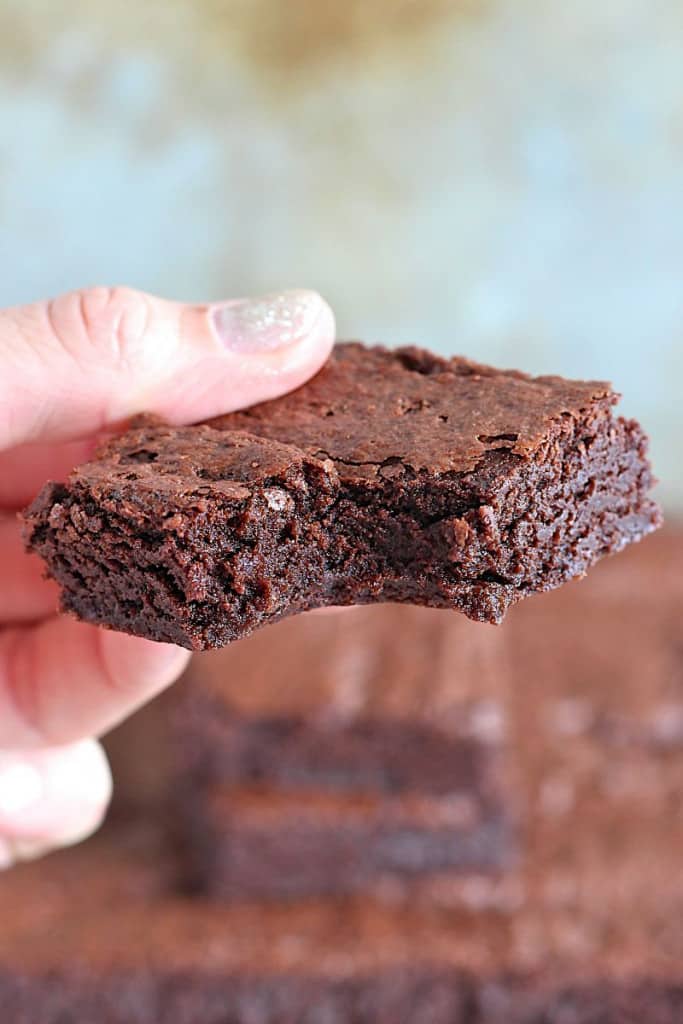 One Bowl Fudge Brownies The BakerMama