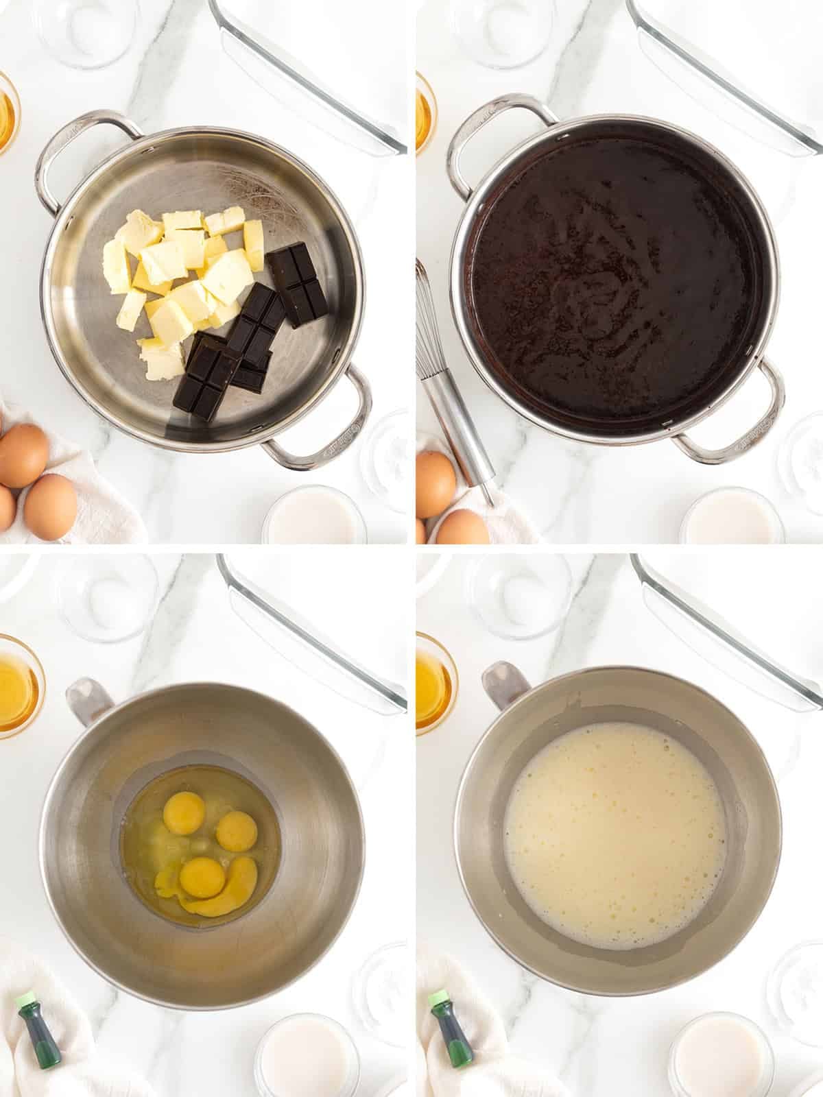 Steps to make mint julep brownies.