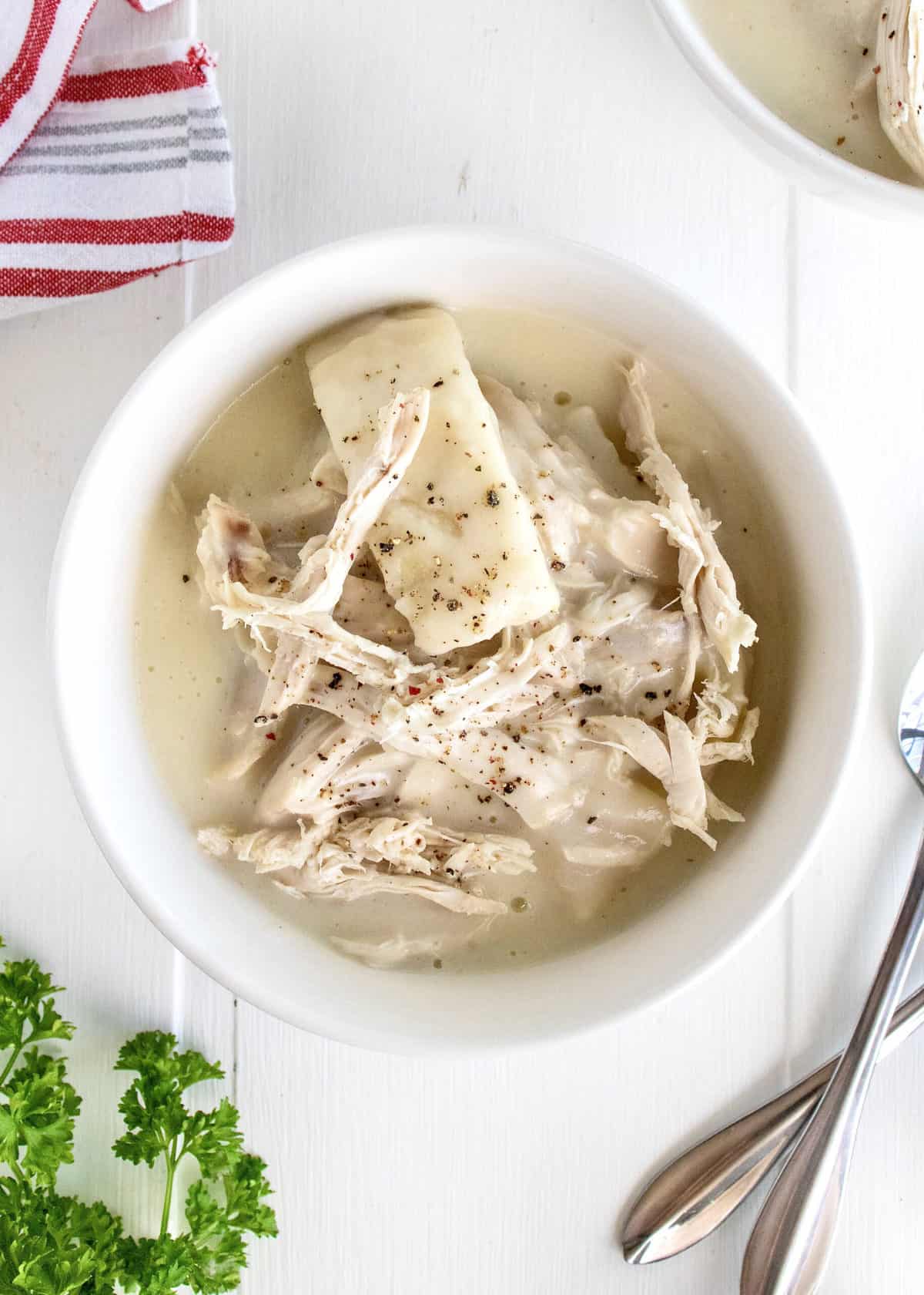 Homestyle Chicken and Dumplings by The BakerMama