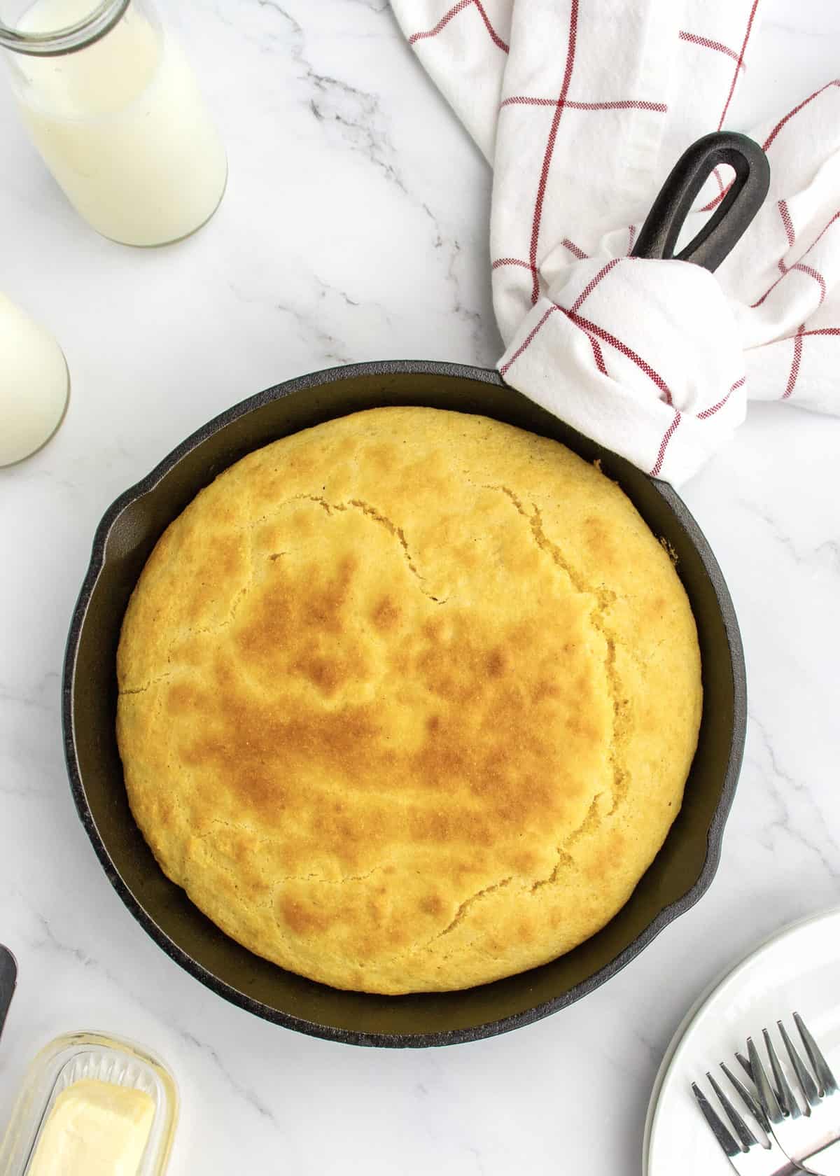 Cast Iron Skillet Sweet Cornbread - Simple Living Mama