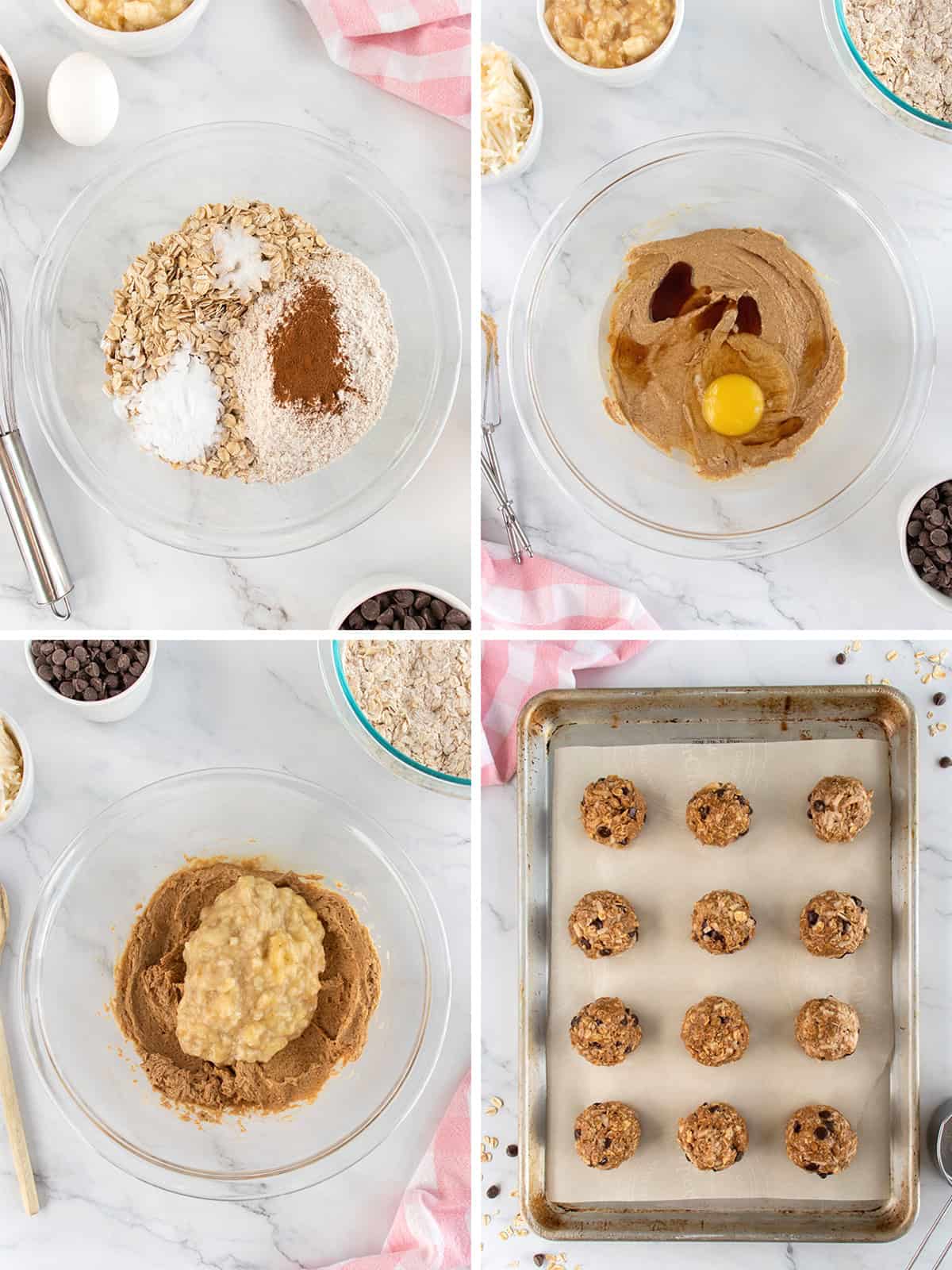 Steps to make Breakfast Cookies.