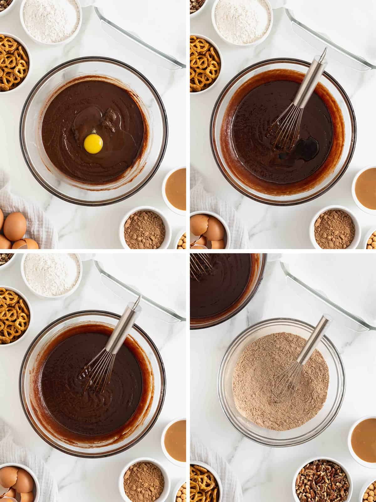 Steps to make touchdown brownies.