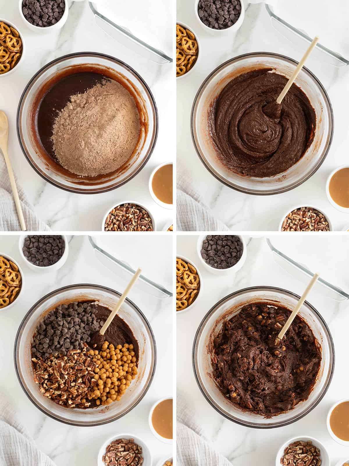 Steps to make touchdown brownies.