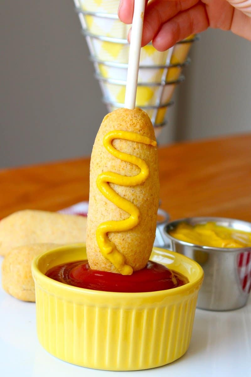 Baked Corn Dogs - The BakerMama