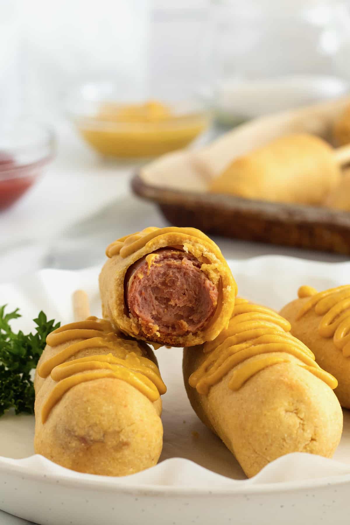 Baked Corn Dogs by The BakerMama
