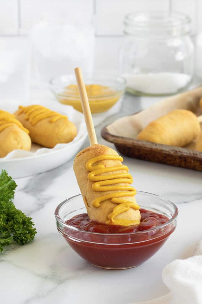 Baked Corn Dogs The BakerMama