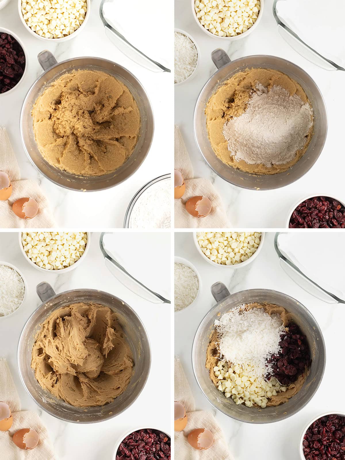 Steps to make Cranberry Coconut White Chocolate Bars.