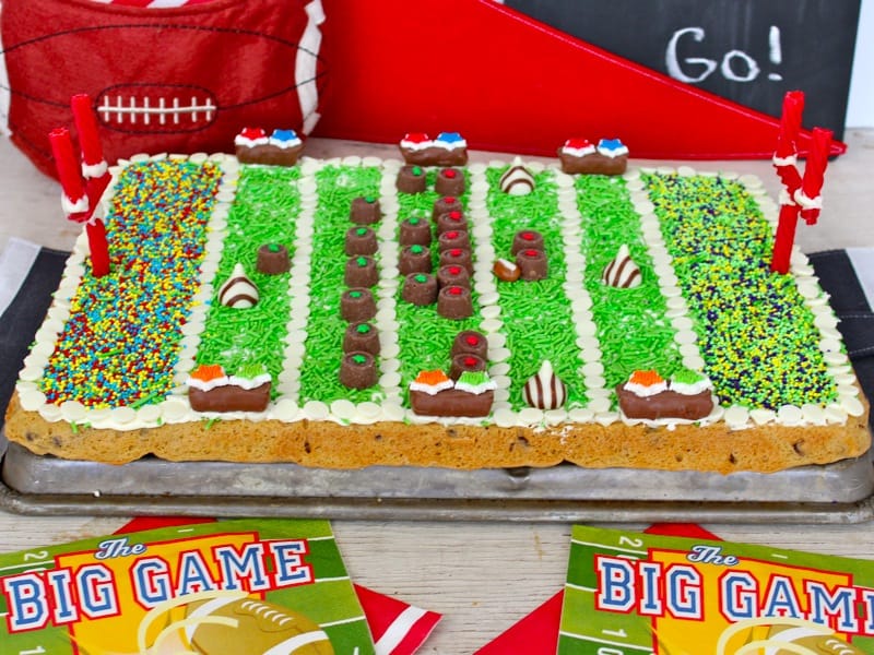 Football Cookie Cake Recipe - Something Swanky