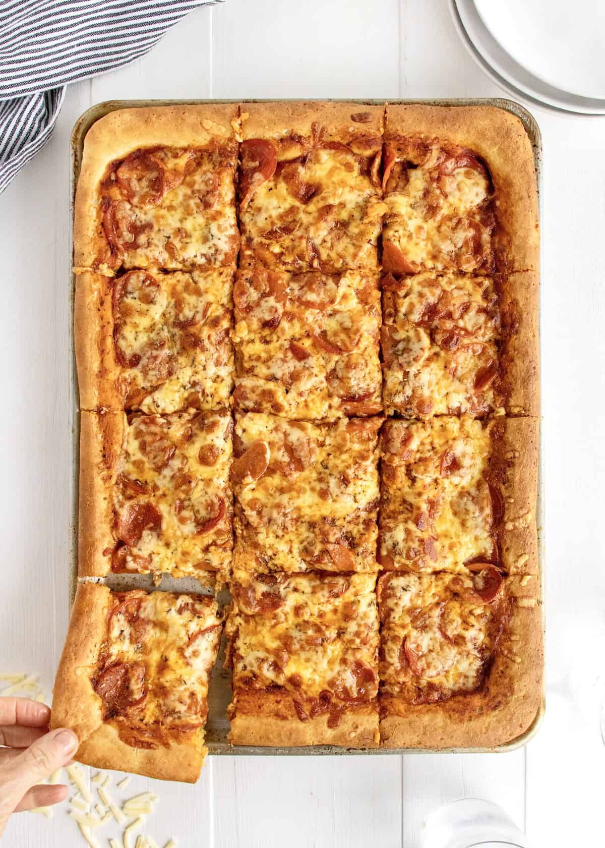 Sheet Pan Pizza by The BakerMama