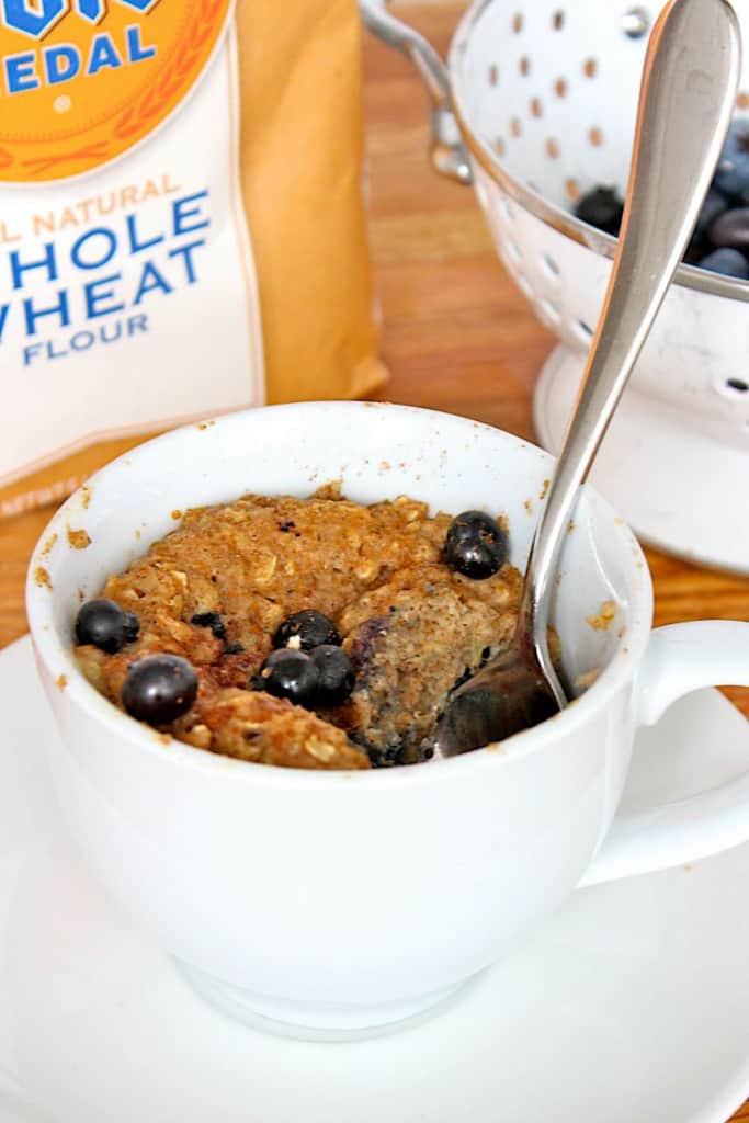 Microwave Blueberry Banana Muffin in a Mug The BakerMama
