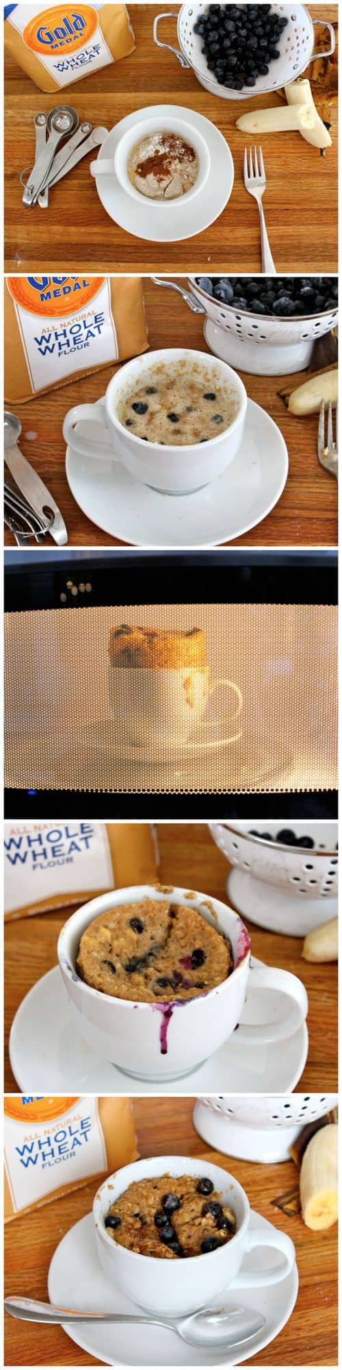 Microwave Blueberry Banana Muffin in a Mug