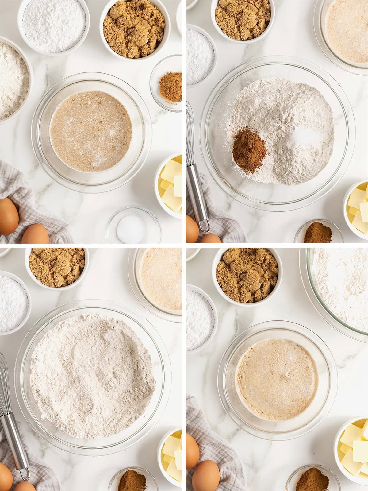 Steps to make cinnamon roll bread.