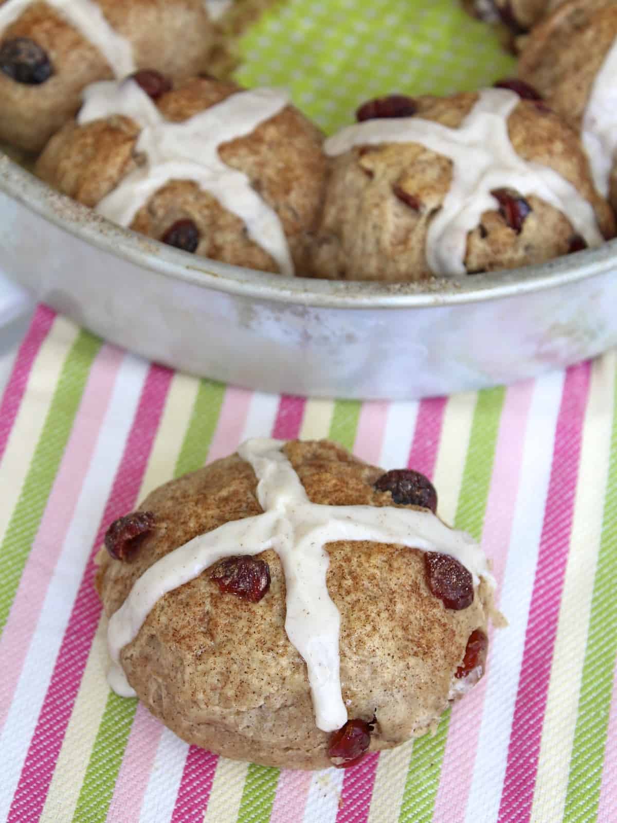 Cranberry Hot Cross Buns