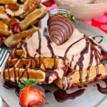 Chocolate Covered Strawberry Waffles