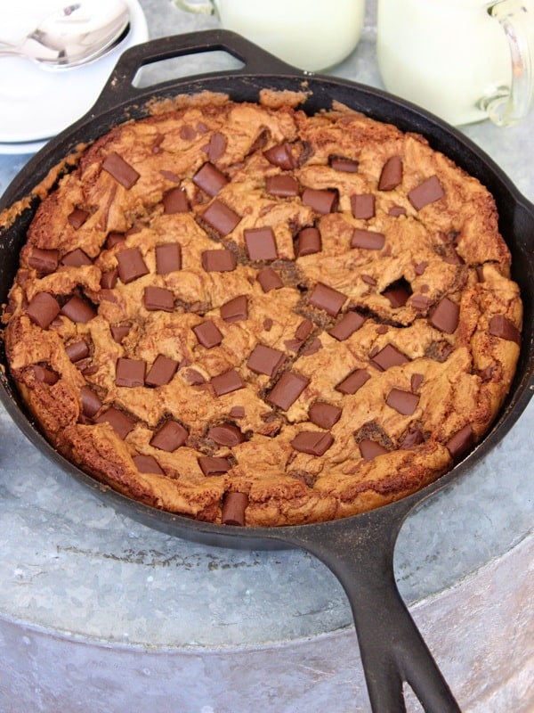 Cast Iron Skillet Chocolate Chip Cookie - Daily Appetite