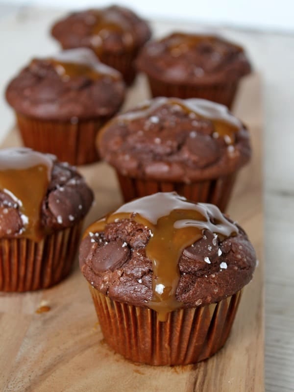 Salted Caramel Chocolate Muffins