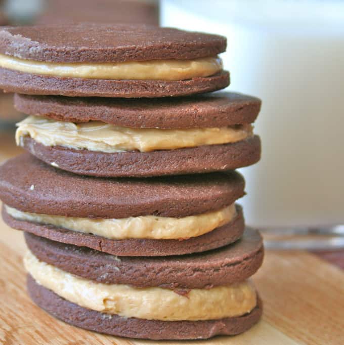 Peanut Butter Filled Chocolate Cookies