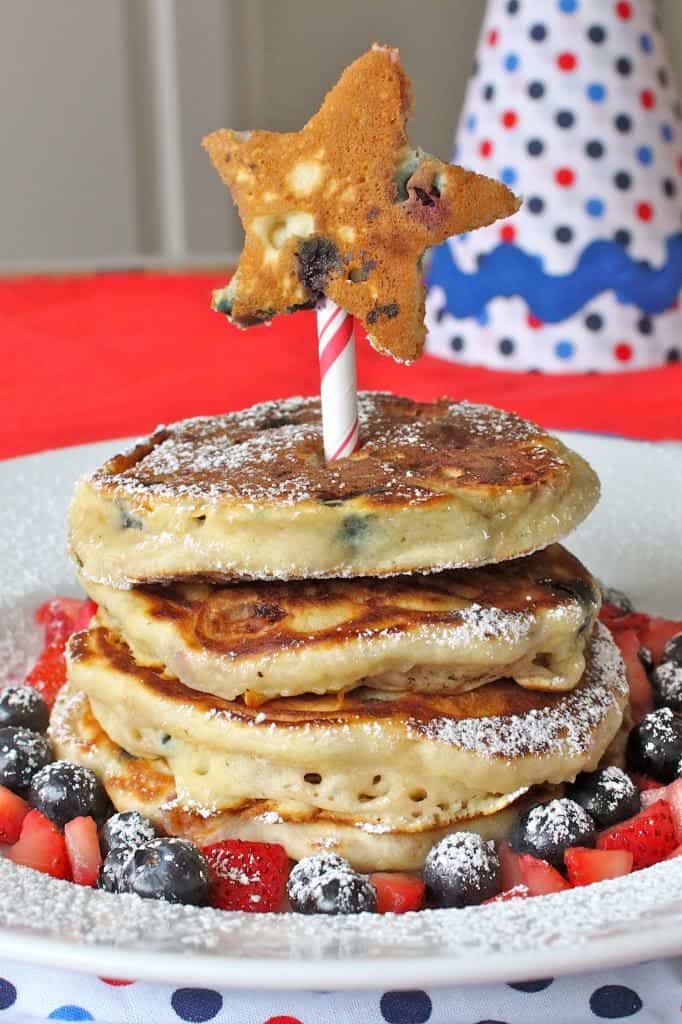 Patriotic Buttermilk Pancakes