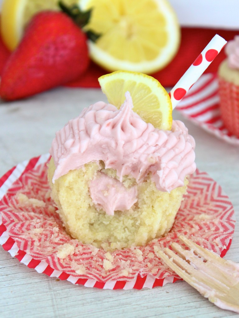 Strawberry Lemonade Cupcakes