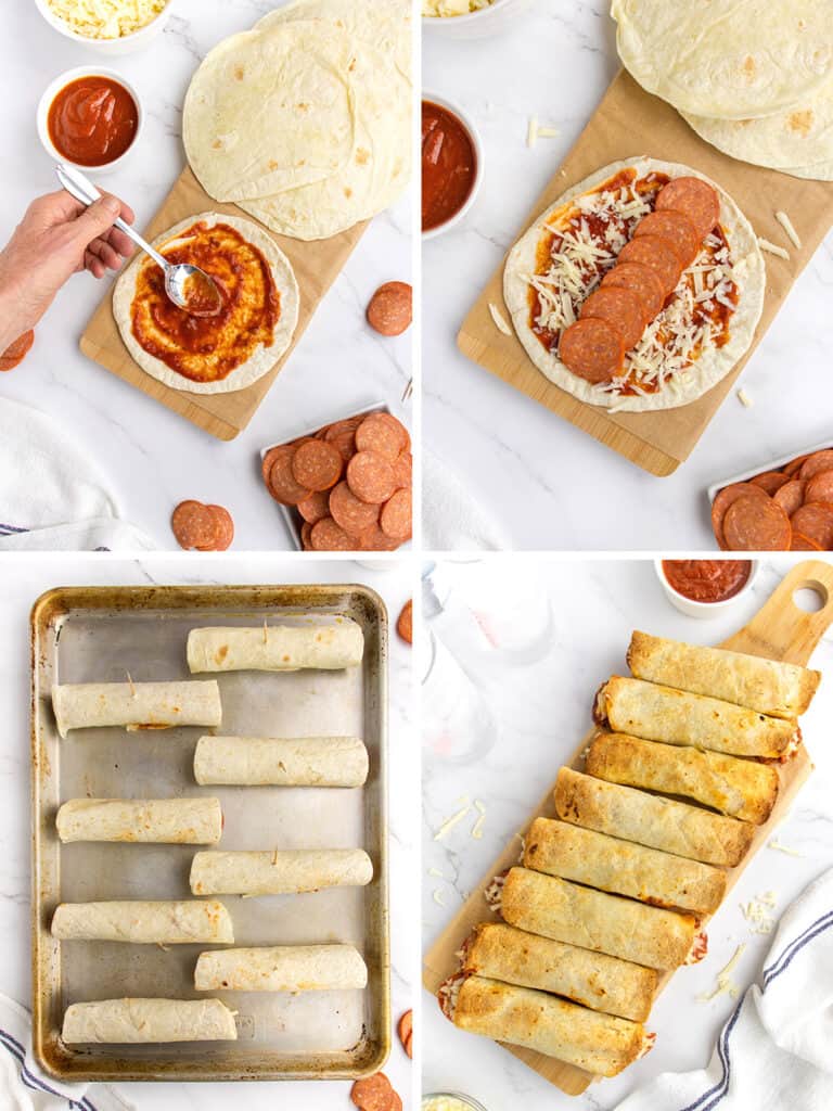 Baked Pizza Taquitos The BakerMama