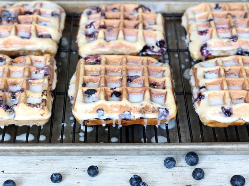 Blueberry Cake Waffles