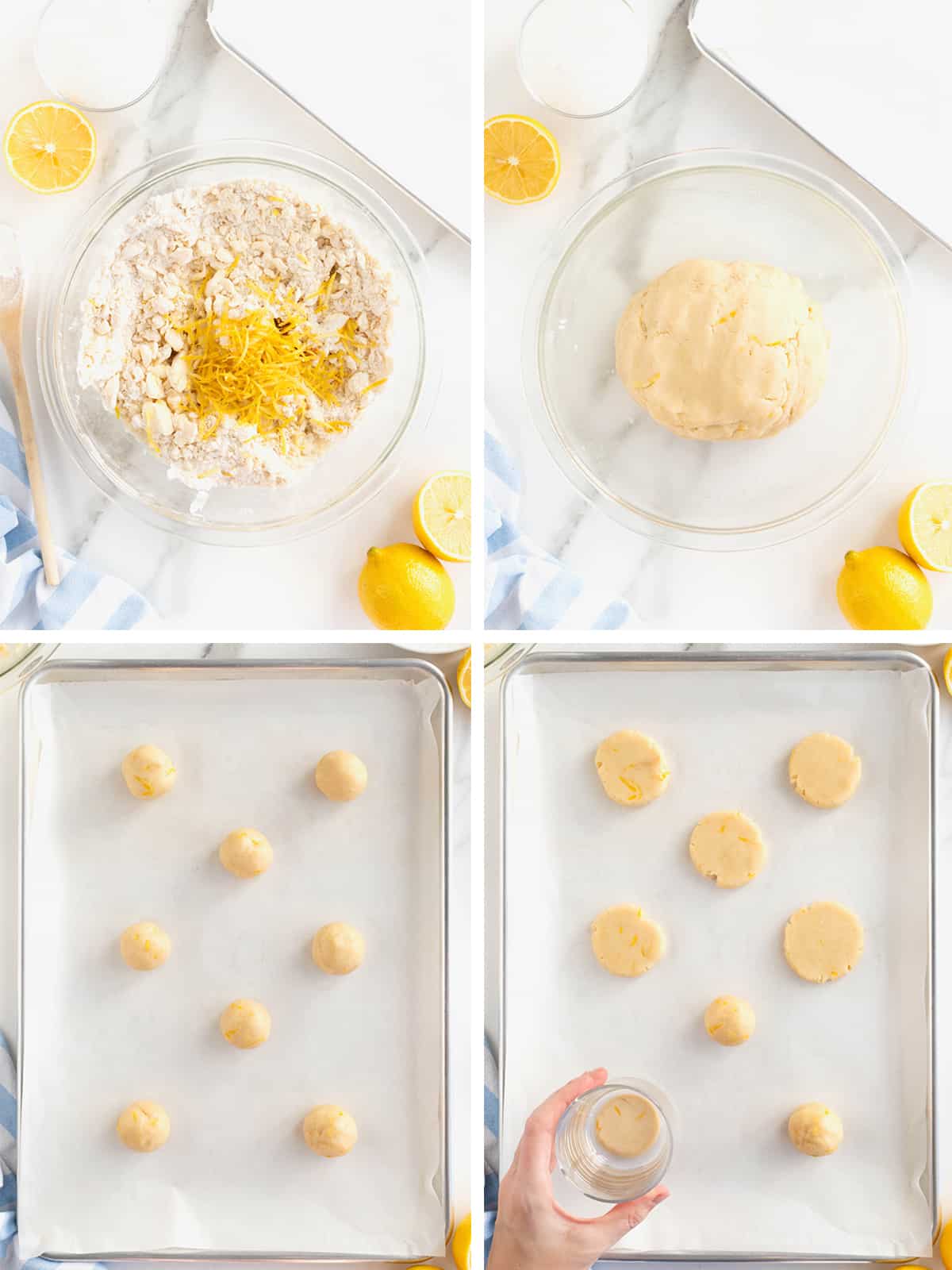 Steps to make lemon cookies.