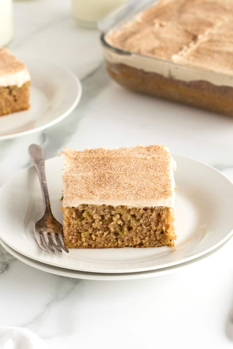 Zucchini Cake with Cinnamon Cream Cheese Frosting The BakerMama