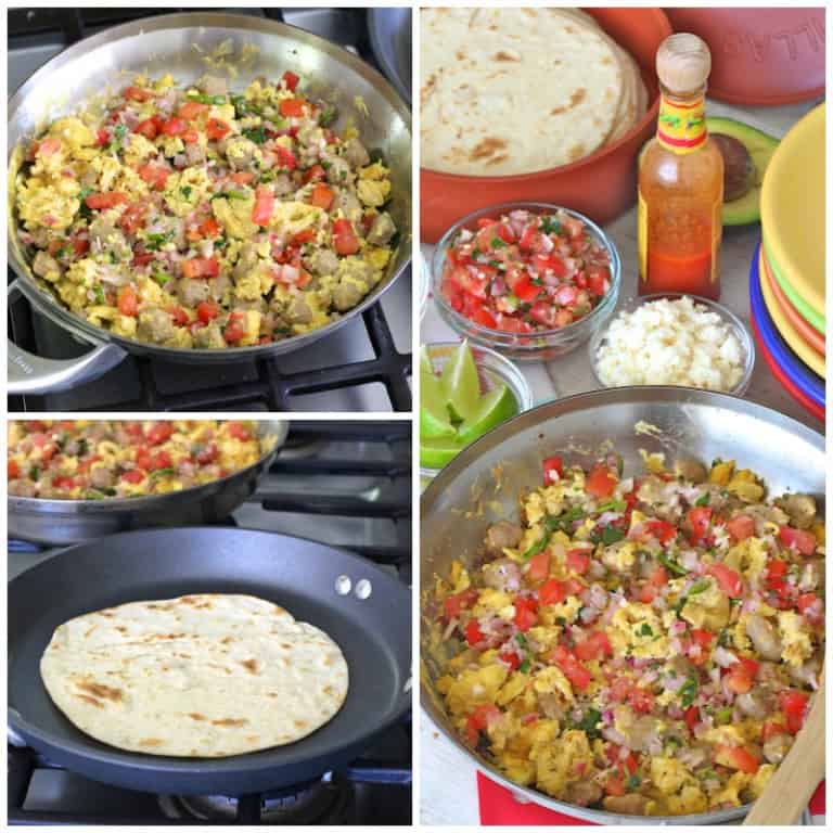 Breakfast Tacos with Homemade Flour Tortillas - The BakerMama