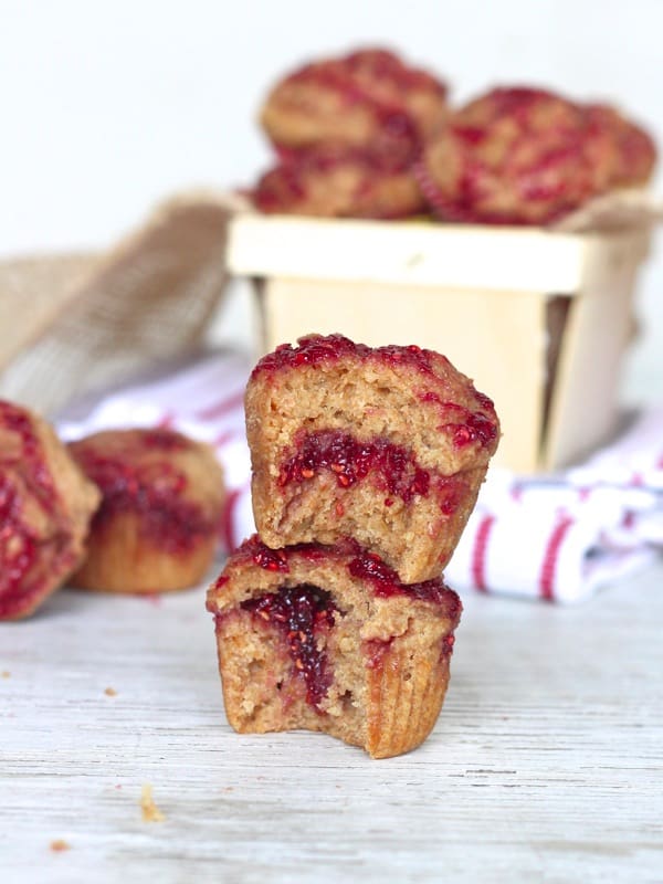 Peanut Butter and Jelly Muffins - The BakerMama