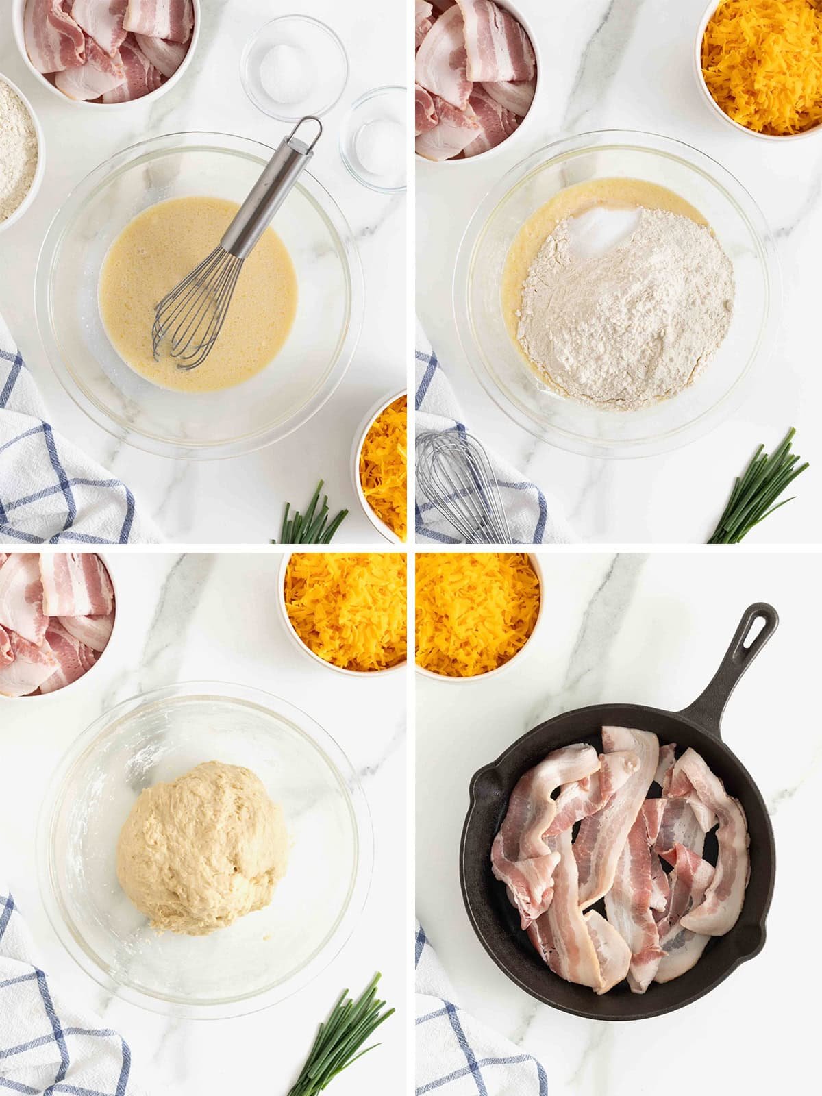 Steps to make Bacon Cheddar Monkey Bread.