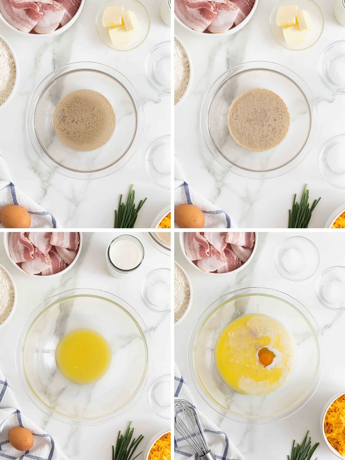 Steps to make Bacon Cheddar Monkey Bread.