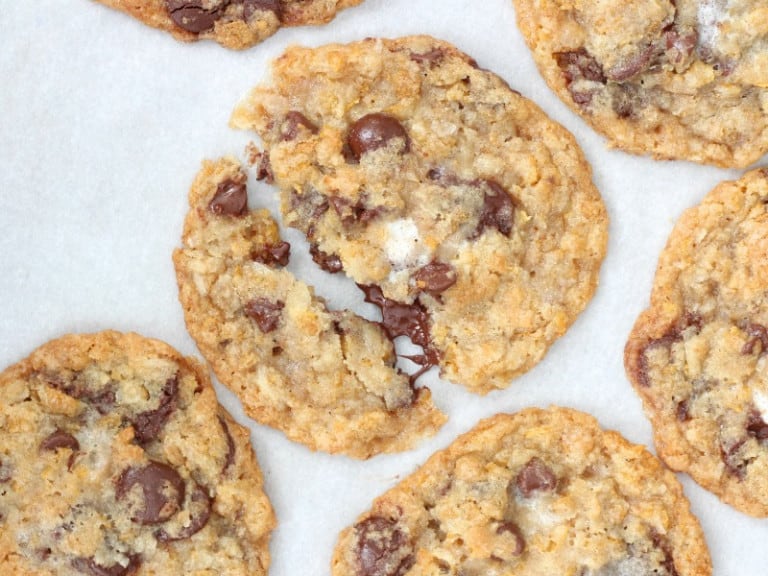 Corn Flake Coconut Chocolate Chip Cookies The BakerMama