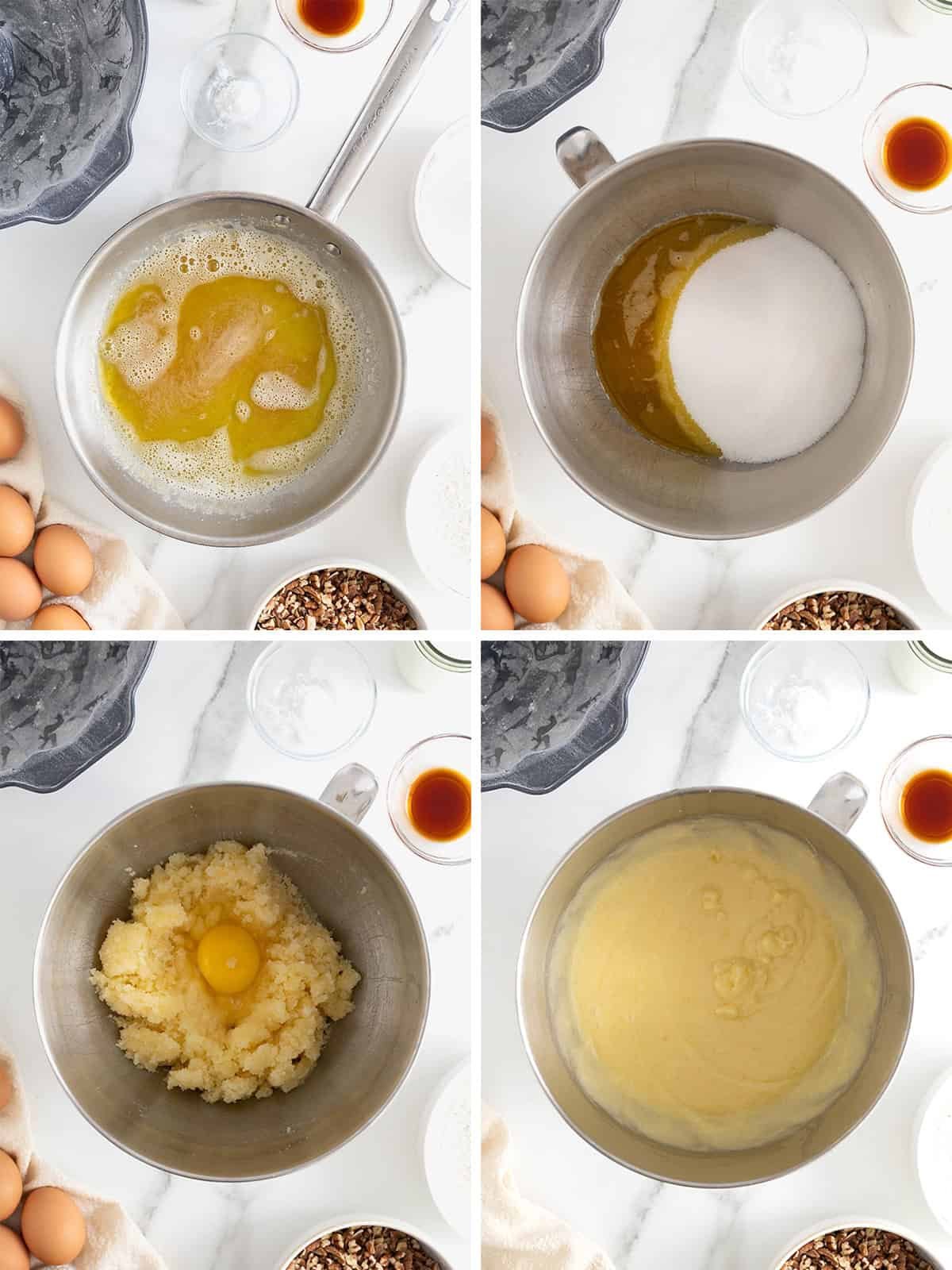 Steps to make Brown Butter Pound Cake.