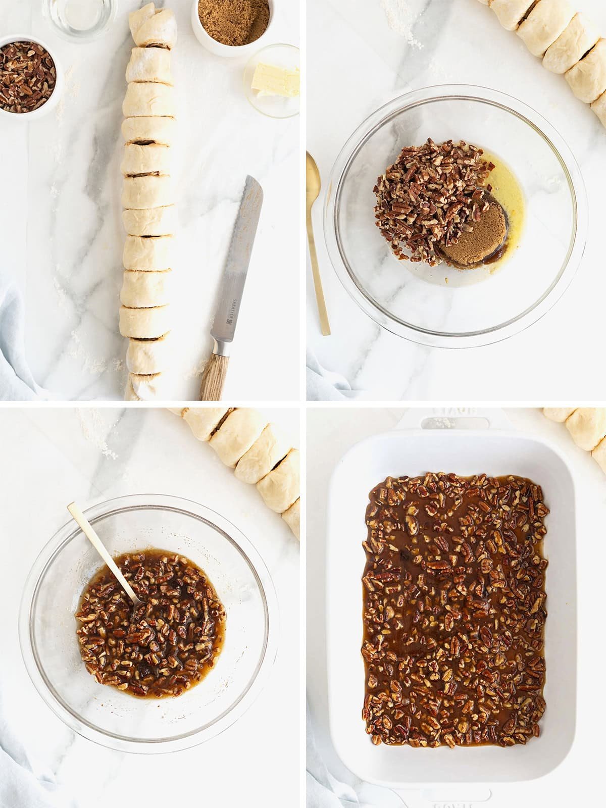 Steps to make Sticky Buns.