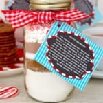 Peppermint Hot Cocoa Cookies in a Jar