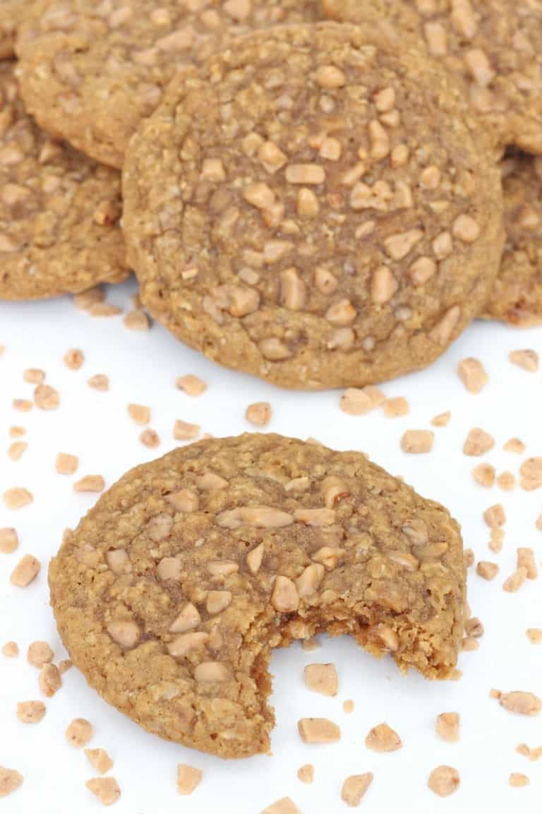 Brown Sugar Oatmeal Toffee Crunch Cookies The BakerMama