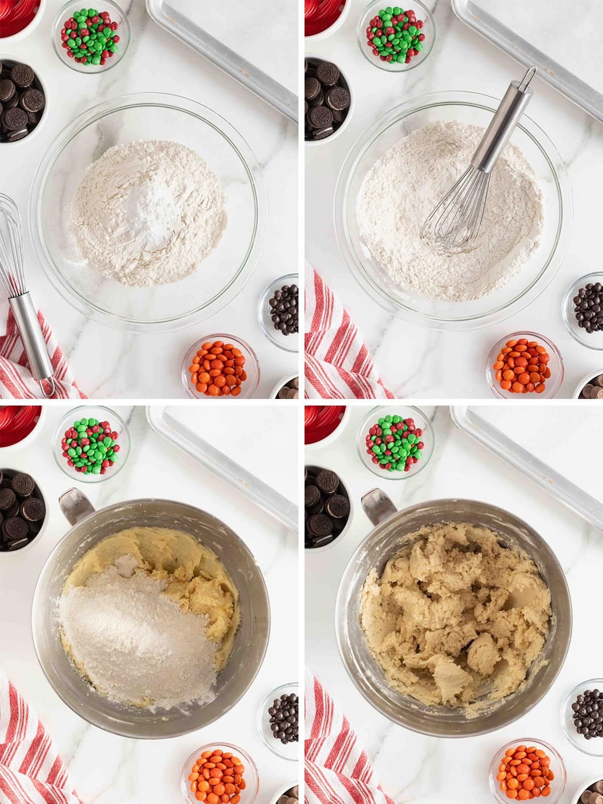 Steps to make Snowman Sugar Cookies.