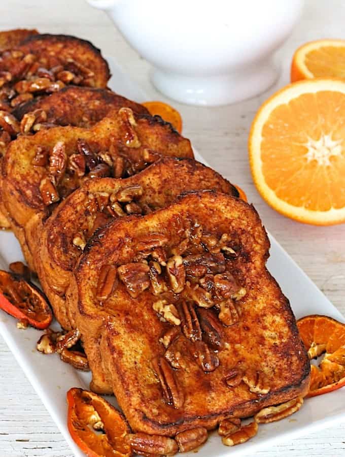 Orange Pecan French Toast by The BakerMama