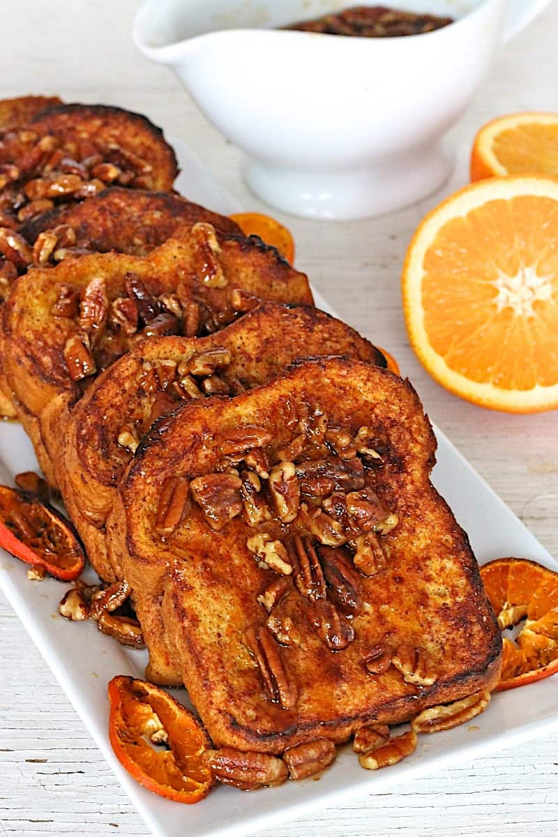 Orange Pecan French Toast by The BakerMama