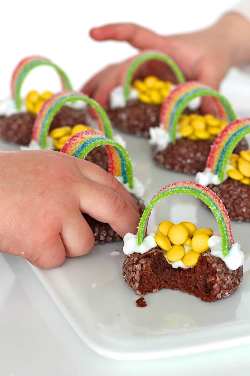 Pot of Gold Cookies filled with candy coins - Hungry Happenings