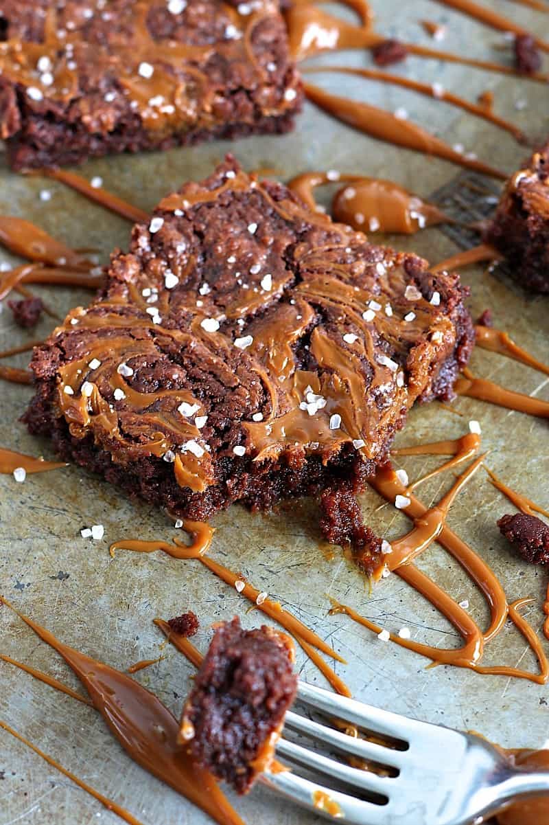 Salted Dulce de Leche Brownies Recipe