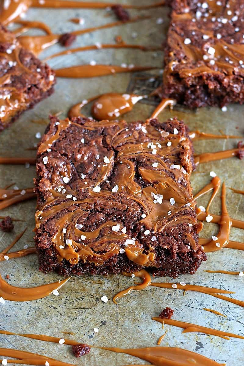 Salted Dulce de Leche Brownies Recipe